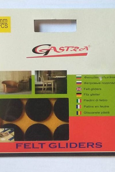 Кръгли плъзгачи Gastra за маси, столове и мебели, кафяв 16бр. 22мм