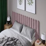 Тапициран стенен панел Vilo Oval №6034849 Розова пудра 15x60 см - Image 2