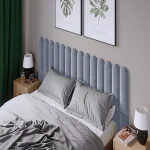 Тапициран стенен панел Vilo Oval Морско синьо 15x60 см - Image 2