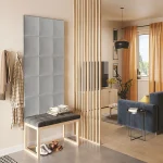 Тапициран стенен панел Vilo Regular 3 Сиво 30x30 см - Image 2