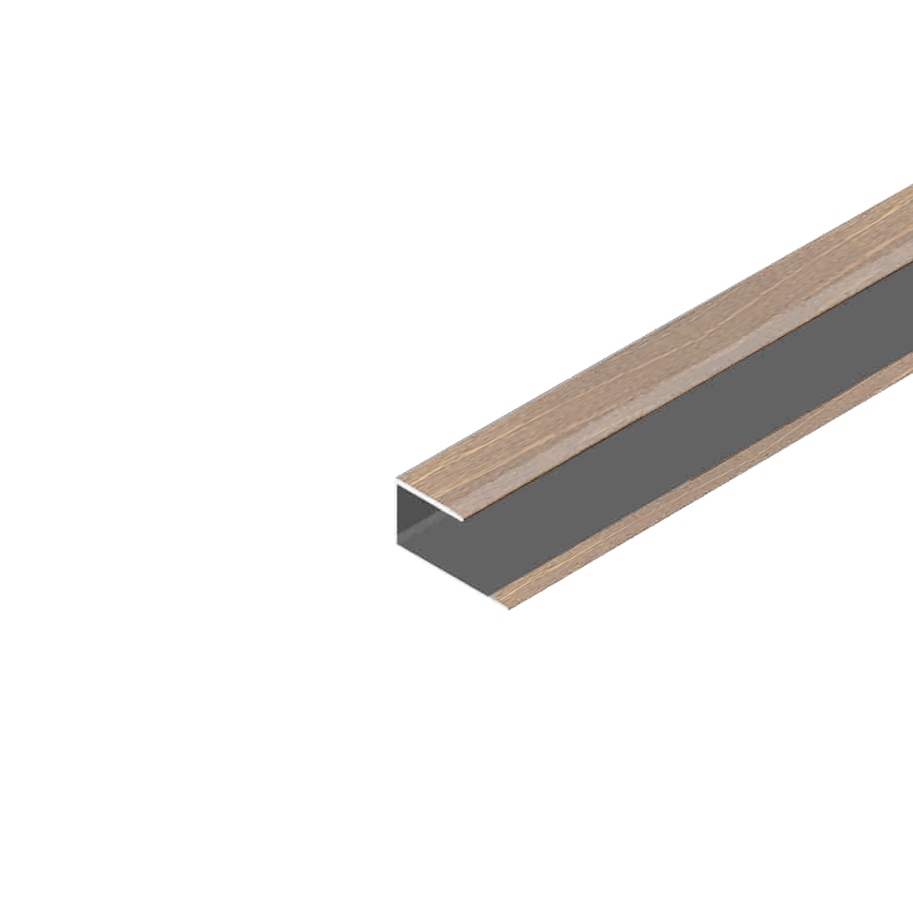 P-strip-2109-108--d-walnut Алуминиева лайстна П-профил EL2100 108-D Орех 8мм, 2.7м - Image 1