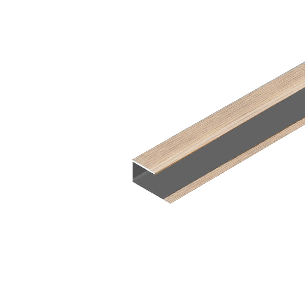 P-strip-2109-113-oak Алуминиева лайстна П-профил EL2100 113 Дъб 8мм, 2.7м - Image 1