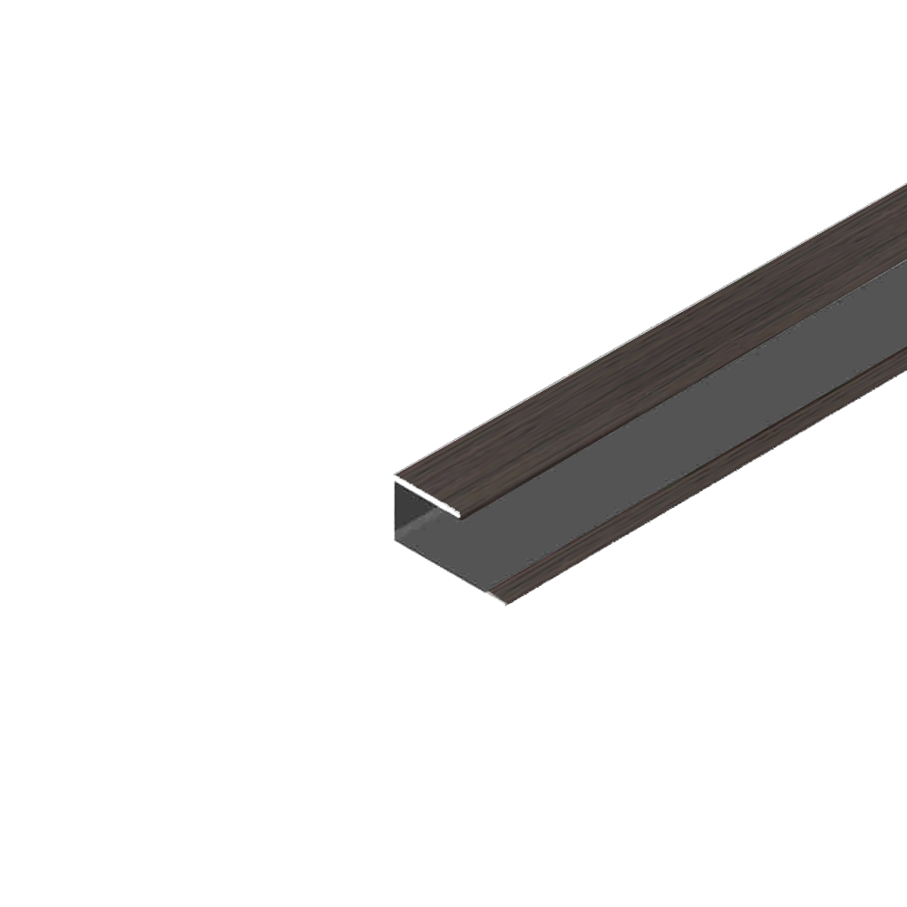 P-strip-2109-127-wenge Алуминиева лайстна П-профил EL2100 127 Венге 8мм, 2.7м - Image 1