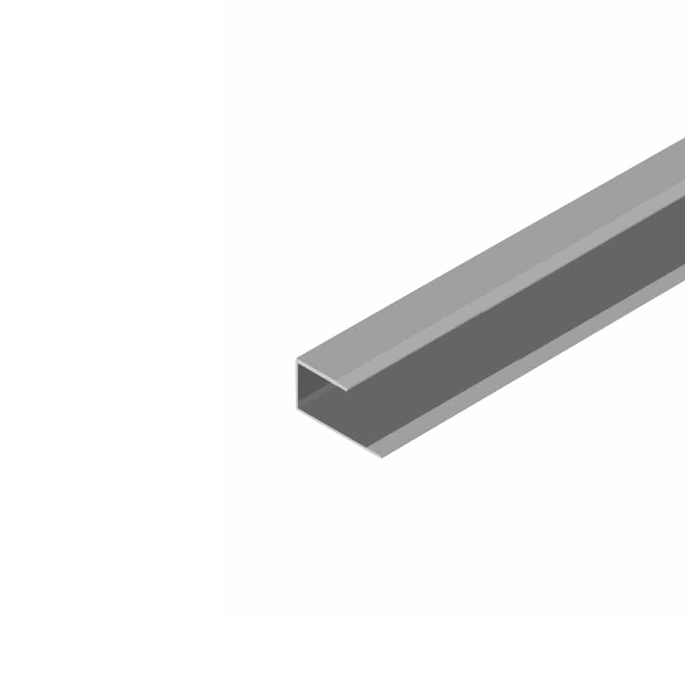 P-strip-2109-silver-1-1 Алуминиева лайстна П-профил EL2100 Сребро 8мм, 2.7м - Image 1