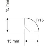 Ъглов профил МДФ 15мм x 15мм х 2600мм - Image 2