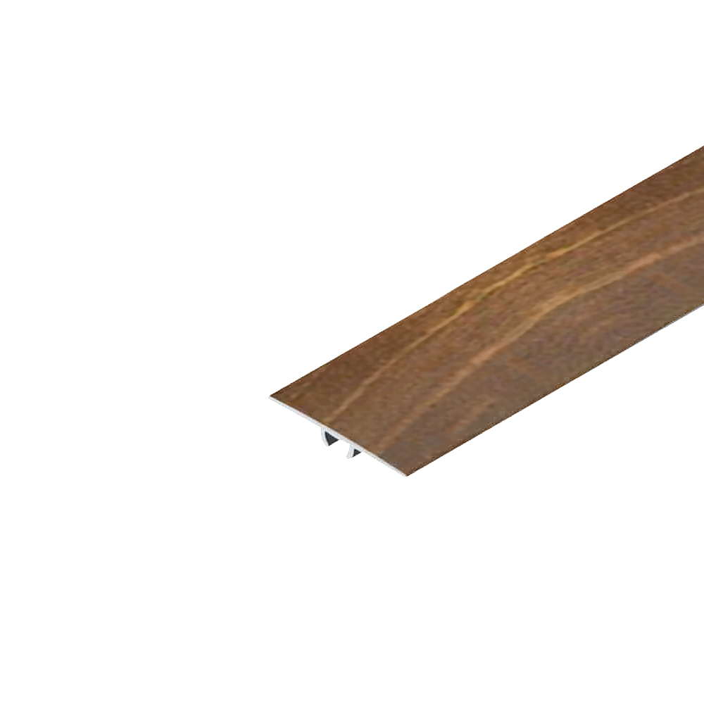 T-strip-2108-108D-walnut Алуминиева лайстна Т-профил EL2108 108-D Орех 35мм, 2.7м - Image 1