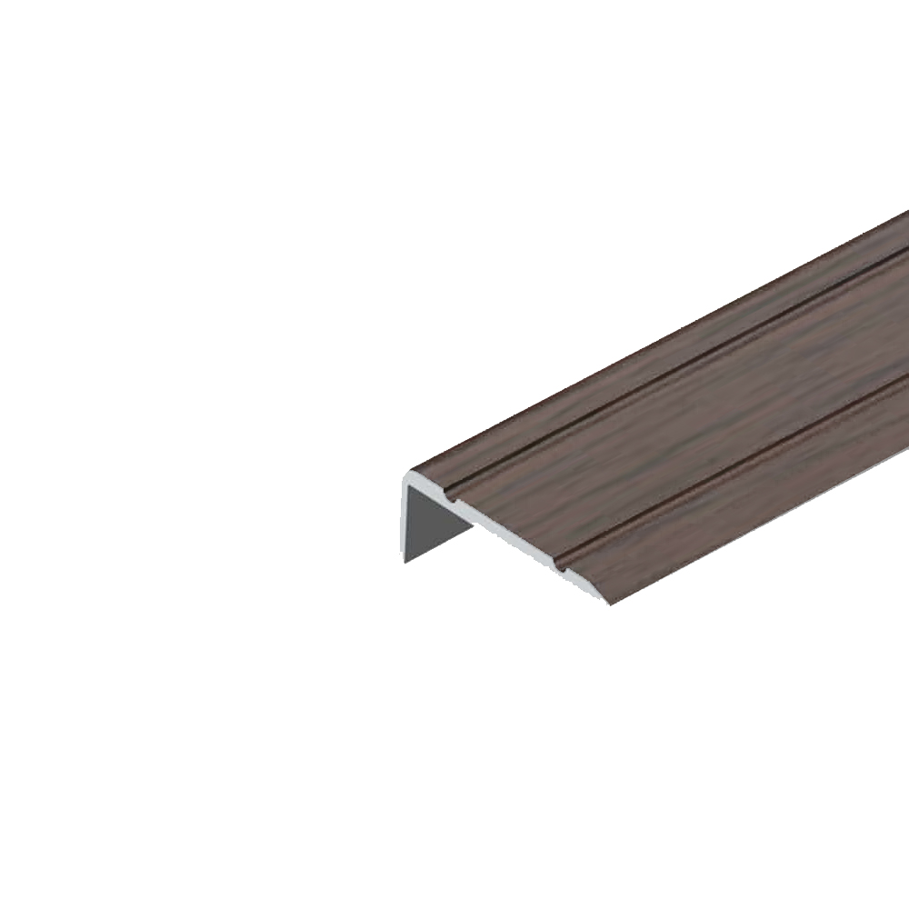 1209-127-Wenge Алуминиева лайстна Г-профил EL2112 127 Венге 15x5мм, 2.7м - Image 1