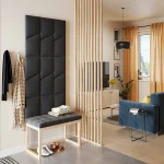 Тапициран стенен панел Vilo Geo Графит 30x35 см - Image 2