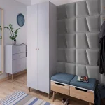 Тапициран стенен панел Vilo Geo Сиво 30x35 см - Image 2
