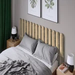 Тапициран стенен панел Vilo Oval Бежово 15x60 см - Image 2