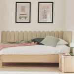 Тапициран стенен панел Vilo Oval Бежово 15x60 см - Image 3