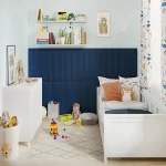 Тапициран стенен панел Vilo Regular 1 №6034839 Тъмно синьо 30x60 см - Image 2