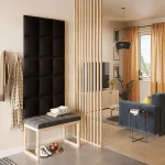 Тапициран стенен панел Vilo Regular 3 Черно 30x30 см - Image 2