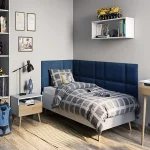 Тапициран стенен панел Vilo Regular 3 Тъмно синьо 30x30 см - Image 3