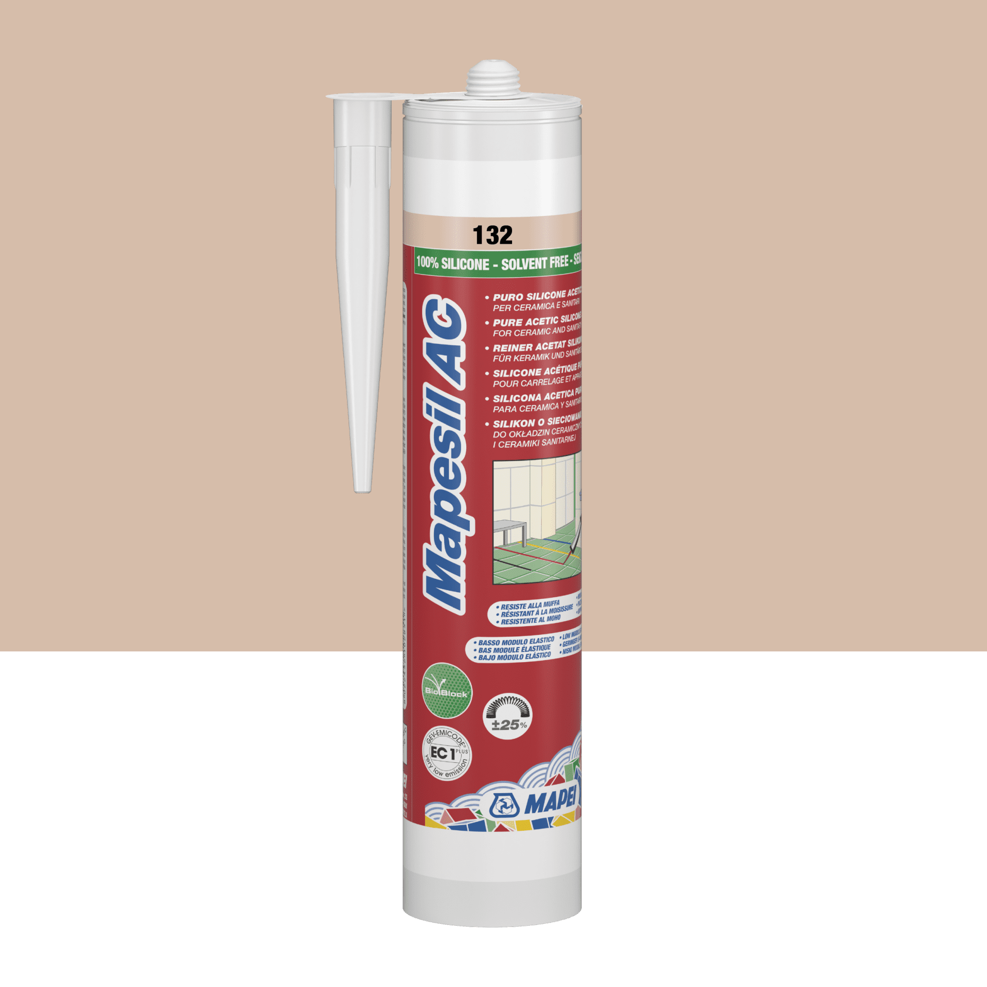 media AC уплътнител Mapei Mapesil 132 Бежов 310мл. - Image 1