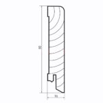 Перваз FR-80 Дъб мат МДФ 80мм x 16мм х 2400мм - Image 2