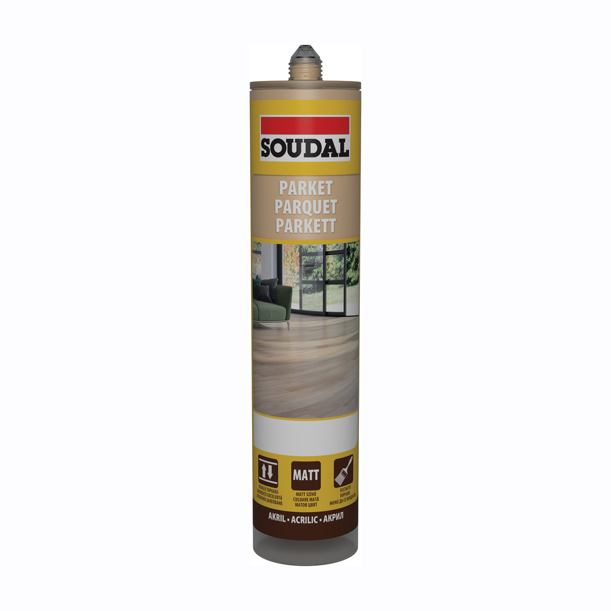 E0029862 Паркетен уплътнител Soudal Бук 280мл - Image 1