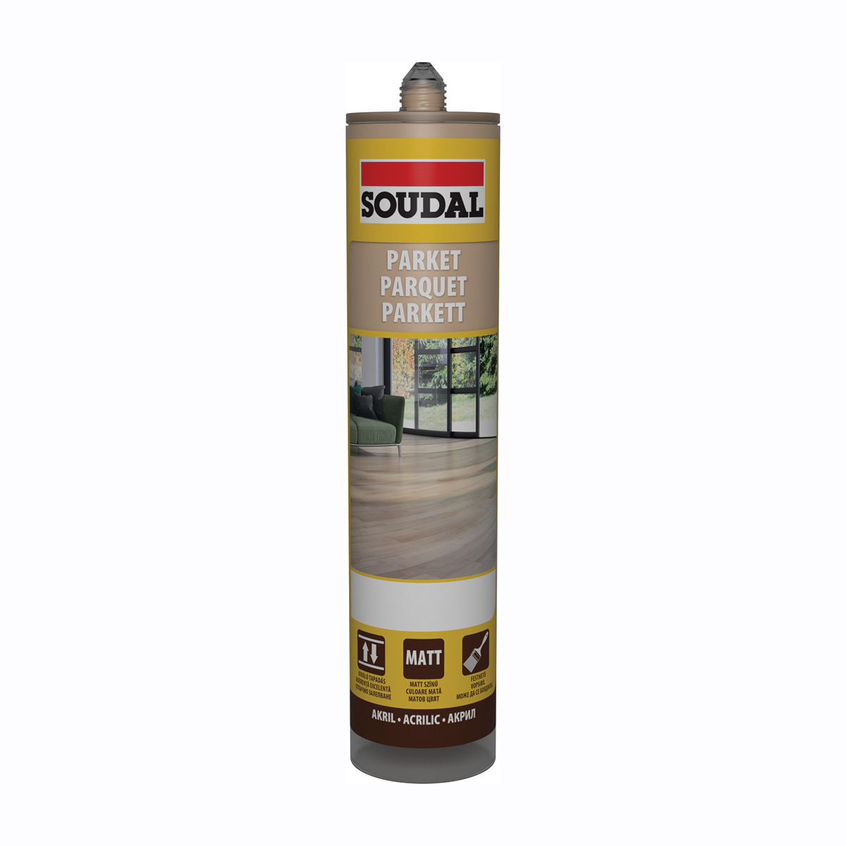 E0029863 Паркетен уплътнител Soudal Дъб 280мл - Image 1