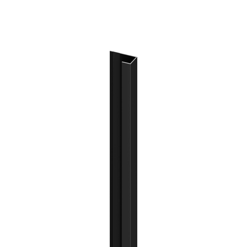 j Завършващ J-профил Vilo №108904 300см - Black Matte - Image 1